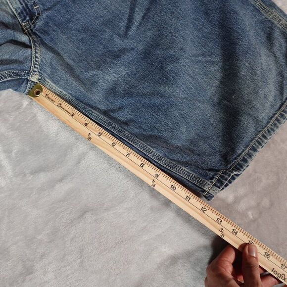 Vintage Calvin Klein Carpenter Denim Shorts Mens 38 12” Baggy Grunge Y2K - Picture 8 of 10